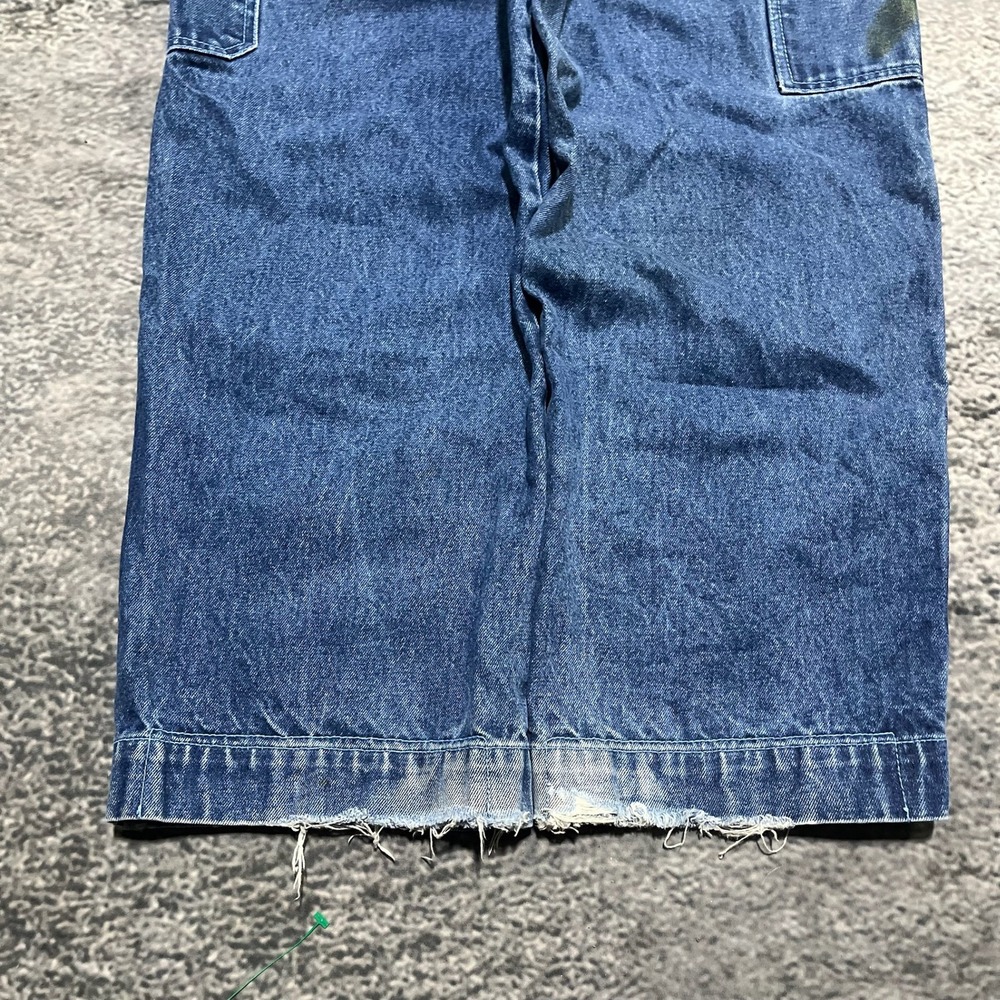 Koman Jeans Carpenter Baggy Wide Leg‎ 34x30 Blue Distressed Skater Vintage Y2K - Picture 5 of 16